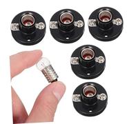 Milisten 5 pièces Bulb Holders with Screw Socket and Bulbs for Physics Experiment Kit Plastic Easy Wire Installation Educational Light Fixtures