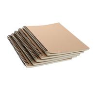 Milisten 5 Pièces Carnet à Spirale en Papier Kraft Marron | Style Rétro Simple, Léger et Facile à Utiliser, pour Notes Créatives, Planning Mensuel
