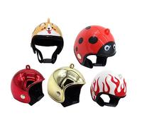 Milisten 5 pièces Casque pour Poules Casques de Protection pour Animaux Accessoires Amusants pour Poules et Petits Animaux Or Blanches Coccinelle Rouge Petit Chien