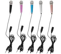 Milisten 5 Pièces Mini Microphone Portable Plug-and-Play en Métal | Compatibilité Multi-appareils, pour Applications K et Ordinateurs de Bureau, Formation Linguistique