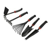 Milisten 5 Pièces Outils de Jardinage Multifonctions Truelles et Râteaux avec Poignée pour Transplanter Désherber et Aérer Sol