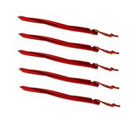 Milisten 5 Pièces Piquets De Tente Triangulaires Spiralés avec Cordelette pour Camping Et Randonnée Rouge Sardines De Sol Clous De Tente Accessoires De Piquets De