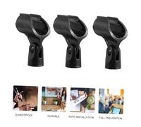 Milisten 5 pièces Supports Microphone Clips avec Adaptateurs Cuivre Supports Plastique Pratiques pour Microphones Fixation Sécurisée Antichoc Utilisation Intérieure et Extérieure