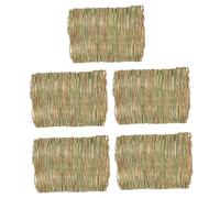 Milisten 5 pièces Tapis Tissé pour Lit de Lapin et Petit Animal Litière et Confortable sans Odeur Accessoire Essentiel pour Enclos de Cochon et Hamster