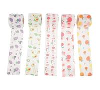 Milisten 5 rouleaux Bandes Cohésives Élastiques Autoadhésives de Bandages Colorés à Motif de Fruits Pêche Raisin Avocat Fraise Protection pour Blessures et et Respirantes