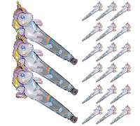 Milisten 50 Ballons Licorne en Aluminium Gonflables à Main Décoration Licorne pour Fête Anniversaire Accessoires Photo Décoration Ballon Anniversaire Joyeuse et Festive