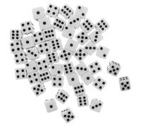 Milisten 50 Pièces Rounded Six Sided Dice with Dots Game Dice for Bars Ktv Classroom Math and Board Games