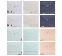 Milisten 54 Pièces Papier à Lettres A5 Enveloppes Fleuries pour Écriture | Surface Lisse, Motifs Imprimés Nets, pour Notes Manuscrites, Invitations de Mariage, Autocollants et Loisirs Style Aléatoire
