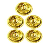 Milisten 5pcs Supports de Mèche Flottante pour Lampe à Huile en Aluminium Or, Accessoire Solide et Portable pour Temples et Rituels D'autel