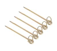 Milisten 5pièces Lot de Piquets Portables pour Chien Piquet Attache Robuste pour Jardin Et Camping Conception De Clous Au Sol pour Animaux De Compagnie Doré