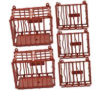 Milisten 5pièces Mini Cages Plastique pour Animaux Accessoires De Décoration Miniature pour Maison De Poupée Et Paysage