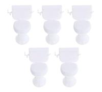 Milisten 5pièces Toilettes Blanches Miniatures Lot de Jouets Décoratifs pour Poupées Et Maison De Fées Réaliste