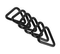 Milisten 6 Pcs Petit Triangle en Aluminium Mousqueton Clips Noir Porte-clés Crochets Enfants À Mousqueton Camping en Plein Air Porte-clés Randonnée Snap Clip
