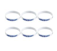 Milisten 6 Pièces Bracelets En Silicone Drapeau Du Pays Bracelet Drapeau National Bracelet Drapeau De L'uruguay Bracelet De Sport En Caoutchouc Pour De Sport International Course