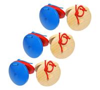 Milisten 6 pièces Castanets Bois pour Garçon Fille Musical Éducatif Instruments de Percussion Bois pour Garçons et Filles Sécurisés et Faciles à Manipuler