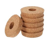 Milisten 6 Pièces Couvercles Liège avec Trou Central Lot pour Vases et Jardinières Hydroponiques Accessoires de Décoration pour Plantes avec Dimensions