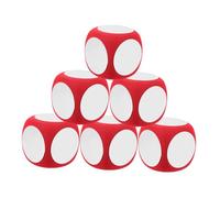 Milisten 6 pièces Dés Mousse Effaçables Dés Vides pour DIY Éducatif Matériel Pédagogique pour Classe pour Mathématiques et Langues