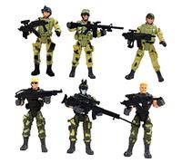 Milisten 6 Pièces Figurines Militaires Modèles Interactifs de Forces Spéciales pour Garçon Fille Sécurisés pour Filles et Garçons Amusants et Éducatifs