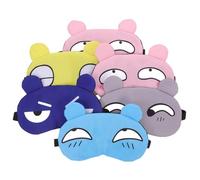 Milisten 6 pièces Masques de Sommeil Garçon Fille Cartoon avec Sangle Réglable Doux et Léger Couvre-yeux Occultant pour Filles Garçons Femmes et Hommes pour Voyage et Repos