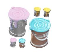 Milisten 6 pièces Mini Paint Bucket Models for Doll House Miniature Landscape Decoration Realistic Simulation Props