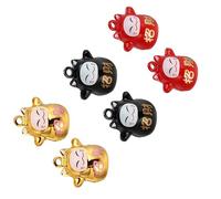 Milisten 6 Pièces Pendentif Chat Fortune Cloche Cuivre 15mm Noir Décoratif | Suspendre Compacte et Réutilisable, pour Paquet et Téléphone, Style Joli, Usage Quotidien, Finition Noire