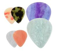 Milisten 6 Pièces Resin Guitar Picks For Electric Acoustic Bass Thin Plectrums With Vibrant Colors For Fast Techniques And Compatibility