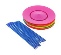 Milisten 6 pièces Set de Assiettes Tournantes avec Bâtons de Jonglage Accessoires Équilibre pour Spectacles de et Performances Scéniques
