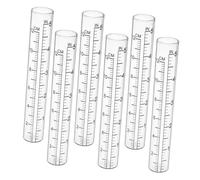 Milisten 6 Pièces Tube en Verre de jauge de Pluie Remplacement des Tubes pluviomètre pluviomètres pour la Cour Verre de Rechange pour jauge d'eau Un Transparent