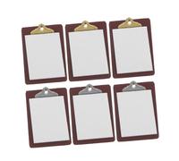 Milisten 6 Pièces Whiteboard Clipboards Small Lightweight Miniature Paper Boards for Dollhouse Decoration and DIY Scene Accessories