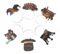 Milisten 6 Pièces Year Party Headbands Set Flexible Crown and Top Hat Hair Accessories for Festive NYE Outfits and Photo Props