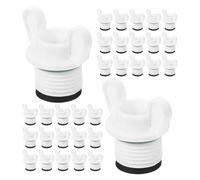 Milisten 60 Pièces Bouchons De Tubes Extérieurs Tuyau Arrosage Bouchons D'extrémité De Tuyau Fileté Multi-usages PP White