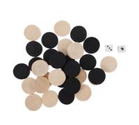 Milisten 60 pièces Jeu de Société Bois Figurines Backgammon et Échecs Noirs et Bois Portable pour Garçon Fille et Camping Accessoires Multifonctions pour Parties et Apprentissage