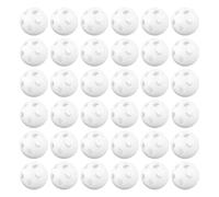 Milisten 60pièces Billes Blanches pour Hochets Inserts pour Jouets de Garçon Fille au Crochet Balles de Hochet Plastique pour Loisirs Créatifs et Projets de Bricolage avec Clochettes