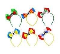 Milisten 6pièces Bandeau De Football Créatif Coiffe De Festival Décoration De Tête Pour Fête Jeu De Football Faveur De Fête Style Mixte