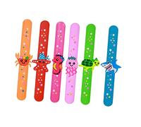 Milisten 6pièces Bracelets à Claquer Pour Garçon Fille Motif Animaux De Océan Jouets Pour Filles Garçons Lot Danger Silicone Confortable
