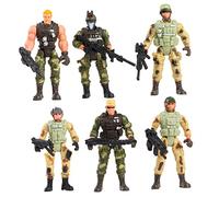 Milisten 6Pièces Figures Soldat Flexible Modèles Jouets Militaires pour Garçon Fille Force de Soldat Jeu Type Aléatoire
