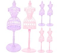 Milisten 6pièces Mannequin De Poupée pour De Robes Et Accessoires Support De Mode pour Créativité Et Imagination