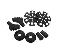 Milisten 8 Ensembles Embouts de Bâtons de Randonnée Noir Protection Antidérapante Embouts Plastique Résistants avec Panier Boue et Neige Accessoires pour Bâtons de Marche Trekking