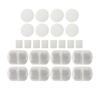 Milisten 8 Ensembles Filters for Pet Fountains with Sponges Replacement Filter for Pet Fountain Low Noise Double Purification Compatible