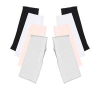 Milisten 8 Paires Gants Anti-UV sans Doigts Légers pour Femmes Protection Solaire Respirante Gants Courts Au Poignet pour Cyclisme Course et Activités Extérieures