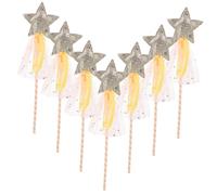 Milisten 8 Pièces Baguettes Étoile Pailletée Légeres pour Filles Accessoires de Fête Danniversaire Princesse Bâtons de Jeu de Rôle et Spectacle