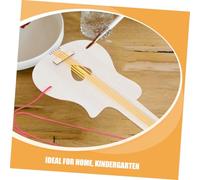Milisten 8 Pièces Blank Guitar Cutouts for DIY Crafts Wooden Electric Guitar Slices Child Friendly for Painting Drawing and Musical Party Decorations