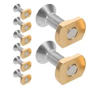 Milisten 8 Pièces Brass T-Nuts Set with Screws for Hydrofoil and Wing Foil Board Mounting Precision Fit Foil Board Hardware for Surfboards and Kiteboards