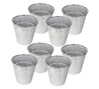 Milisten 8 pièces Lot de Doublures Aluminium pour Seau à Graisse Jetables et Résistantes à Haute Température pour Barbecue Camping et Pique- Plein Air