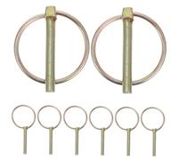 Milisten 8 pièces Lot de Goupilles de Sécurité Zincées avec Anneaux Fixation Robuste pour Remorques Tracteurs et Tondeuses Résistantes à Usure Corrosion Kit de Broches de Retenue
