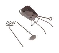 Milisten 8 Pièces Miniature Garden Tools for Dollhouse Mini Shovels Rakes Wheelbarrows for Succulent Farming and Micro Landscape Decoration