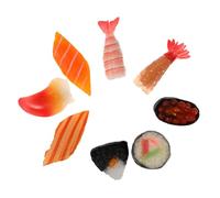 Milisten 8 Pièces Miniature Sushi Décor Réaliste Modèles Alimentaires Artificiels pour Décoration Cuisine Salon ou Vitrine Compact et Authentique