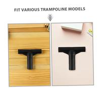 Milisten 8 Pièces Trampoline Pole Caps T Shaped Plastic Connectors for Top Pole and Net Connection Noise Reducing Sleeve Quick Installation Compatible with Various Models