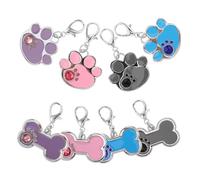 Milisten 8pièces Médaille Identification Os pour Chien et Chat avec Pendentif Anti-Perte pour Collier Adaptée aux Chiots et Chiens de Petite et Grande