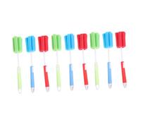 Milisten 9 Pièces Lot de Brosses Éponge Réglables pour Bouteilles Long Ajustable pour Nettoyage Doux de Biberons Bouilloires et Verres à Kit Complet de Nettoyage pour Cuisine et Maison